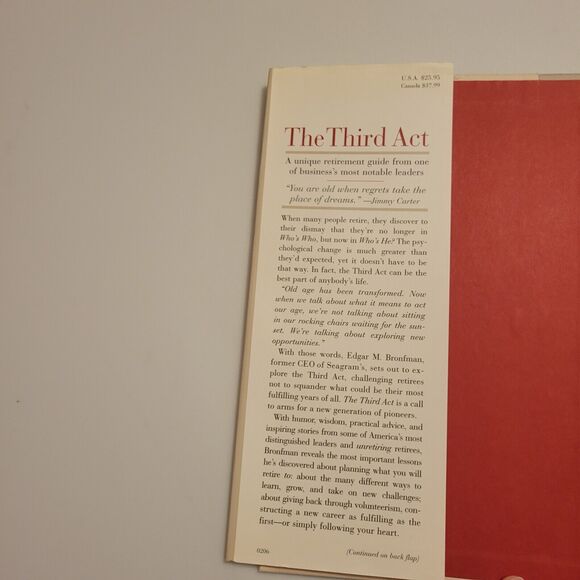 The Third Act : Reinventing Yourself after Retirement Hardcover - Picture 3 of 8